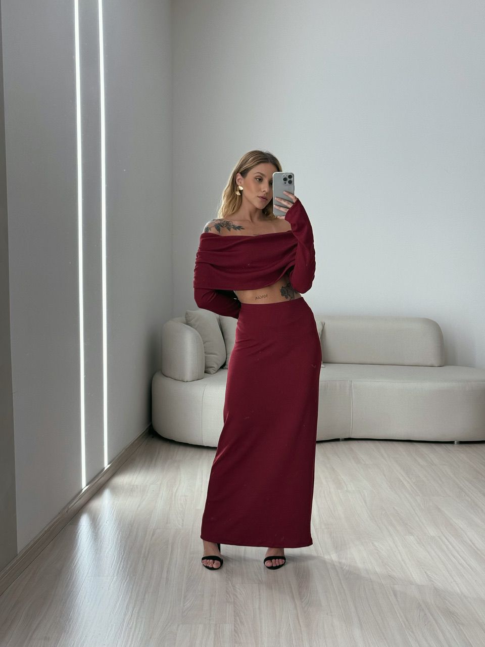 CONJUNTO ELIANA ANARRUGA CHERRY RED