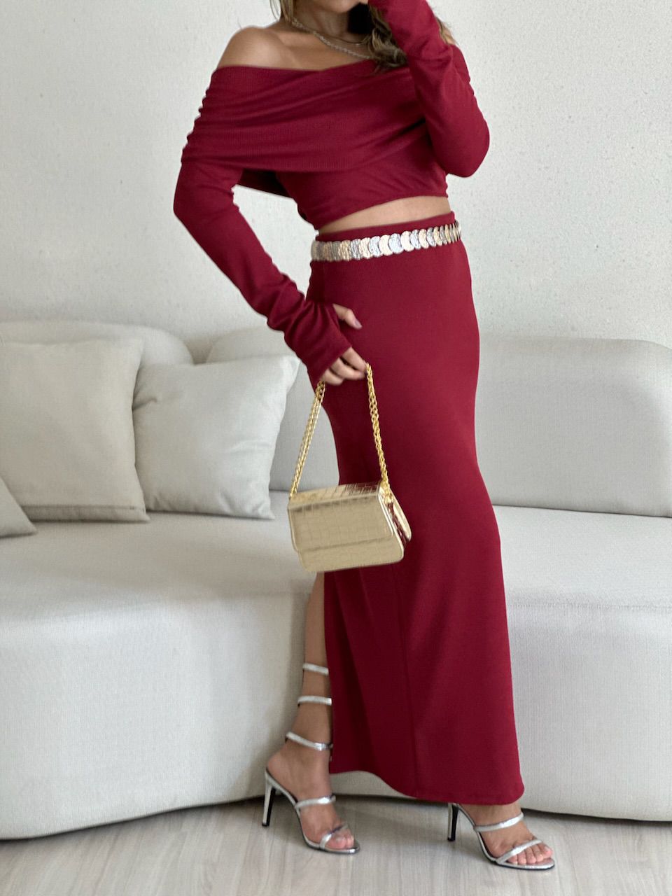 CONJUNTO ELIANA ANARRUGA CHERRY RED