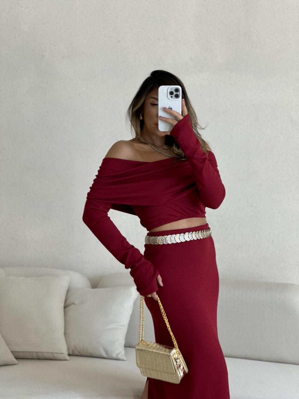 CONJUNTO ELIANA ANARRUGA CHERRY RED