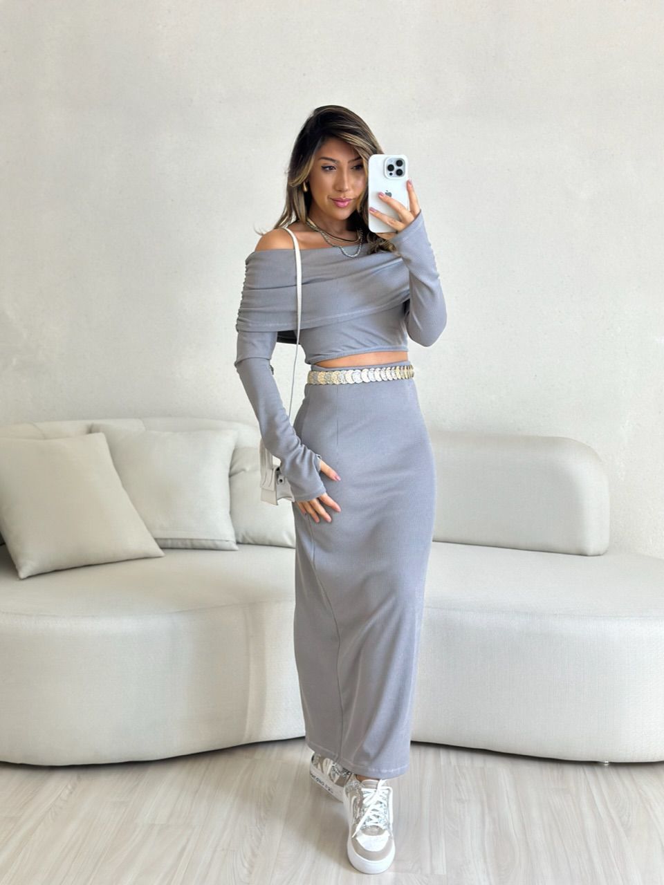 CONJUNTO ELIANA ANARRUGA CINZA - 0052310091 - CAROLLA FERRARO
