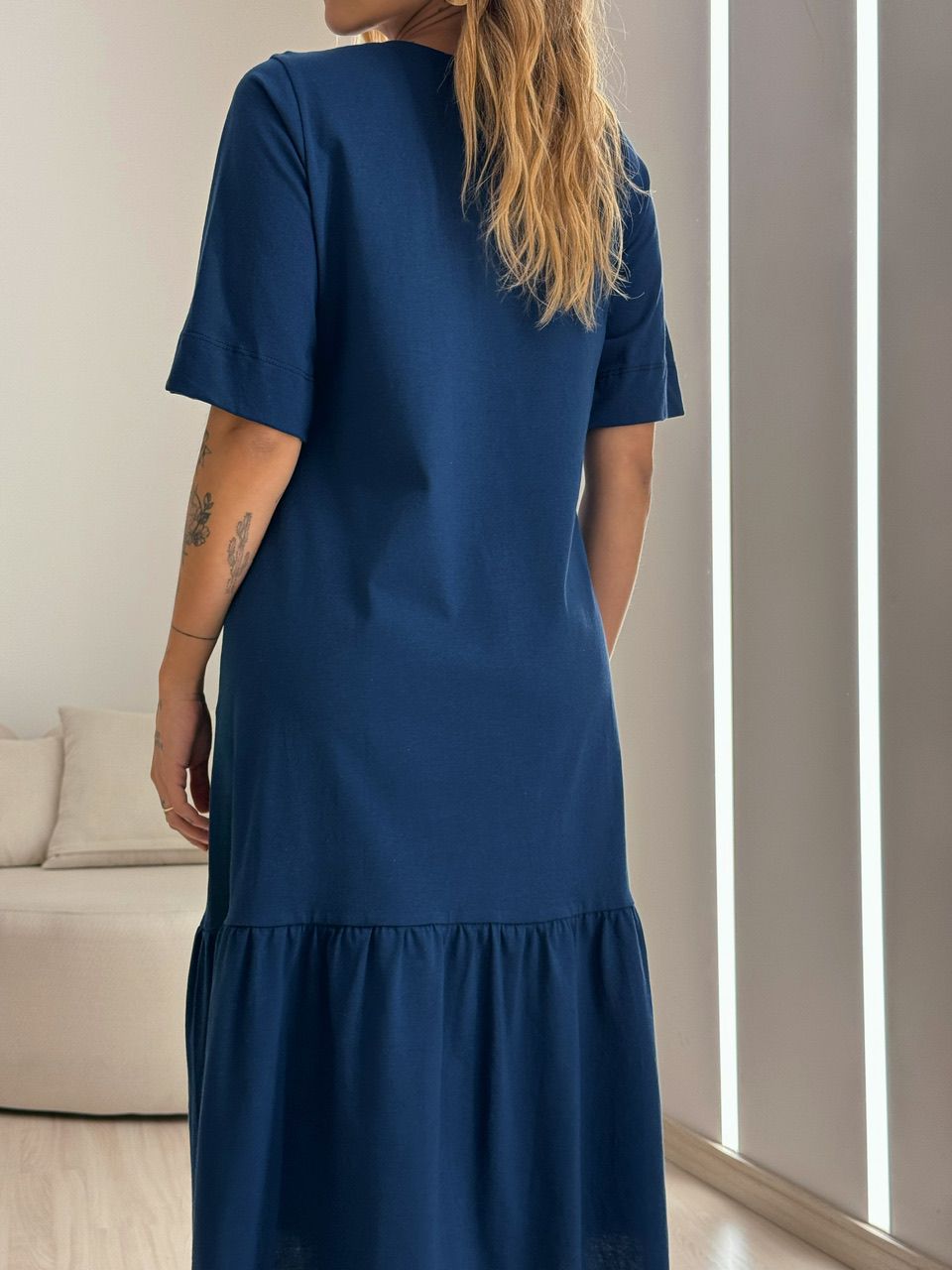 VESTIDO BASIC ONÇA AZUL