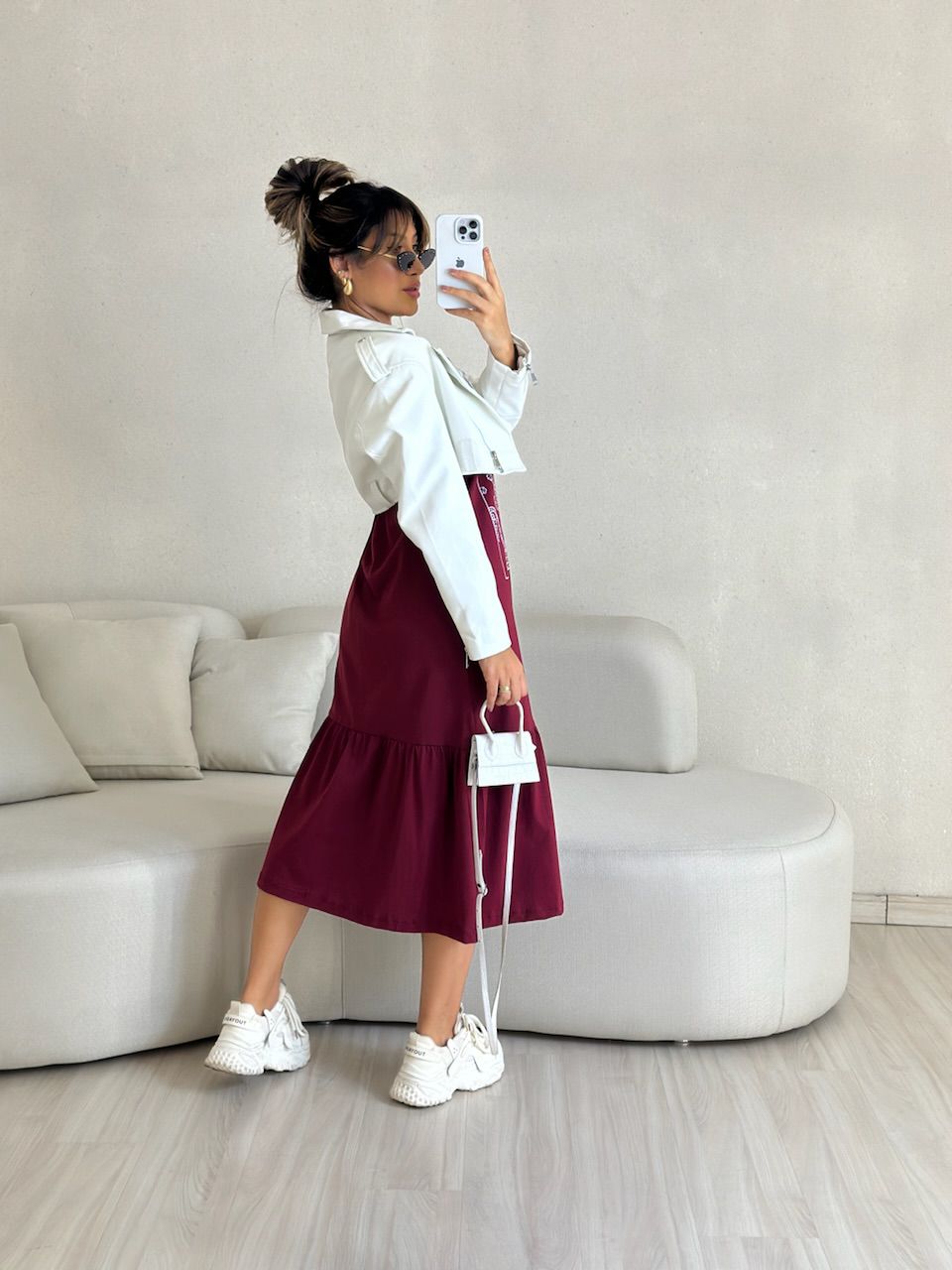 VESTIDO BASIC ONÇA CHERRY RED