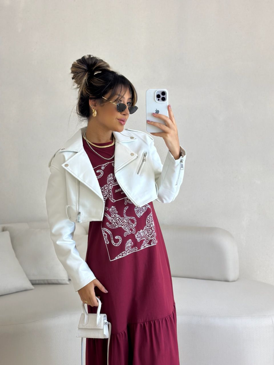 VESTIDO BASIC ONÇA CHERRY RED