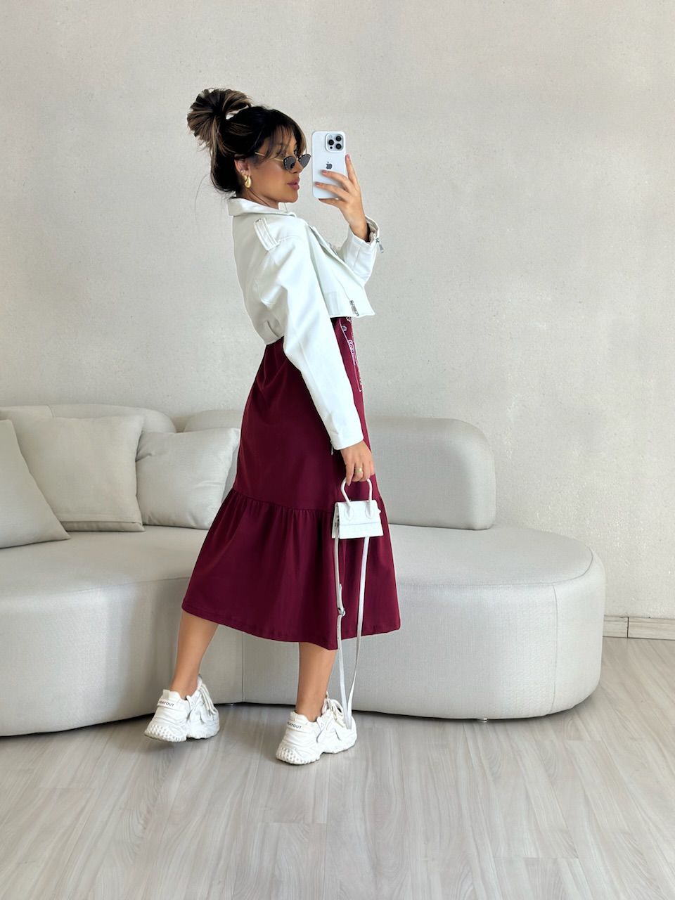 VESTIDO BASIC ONÇA CHERRY RED