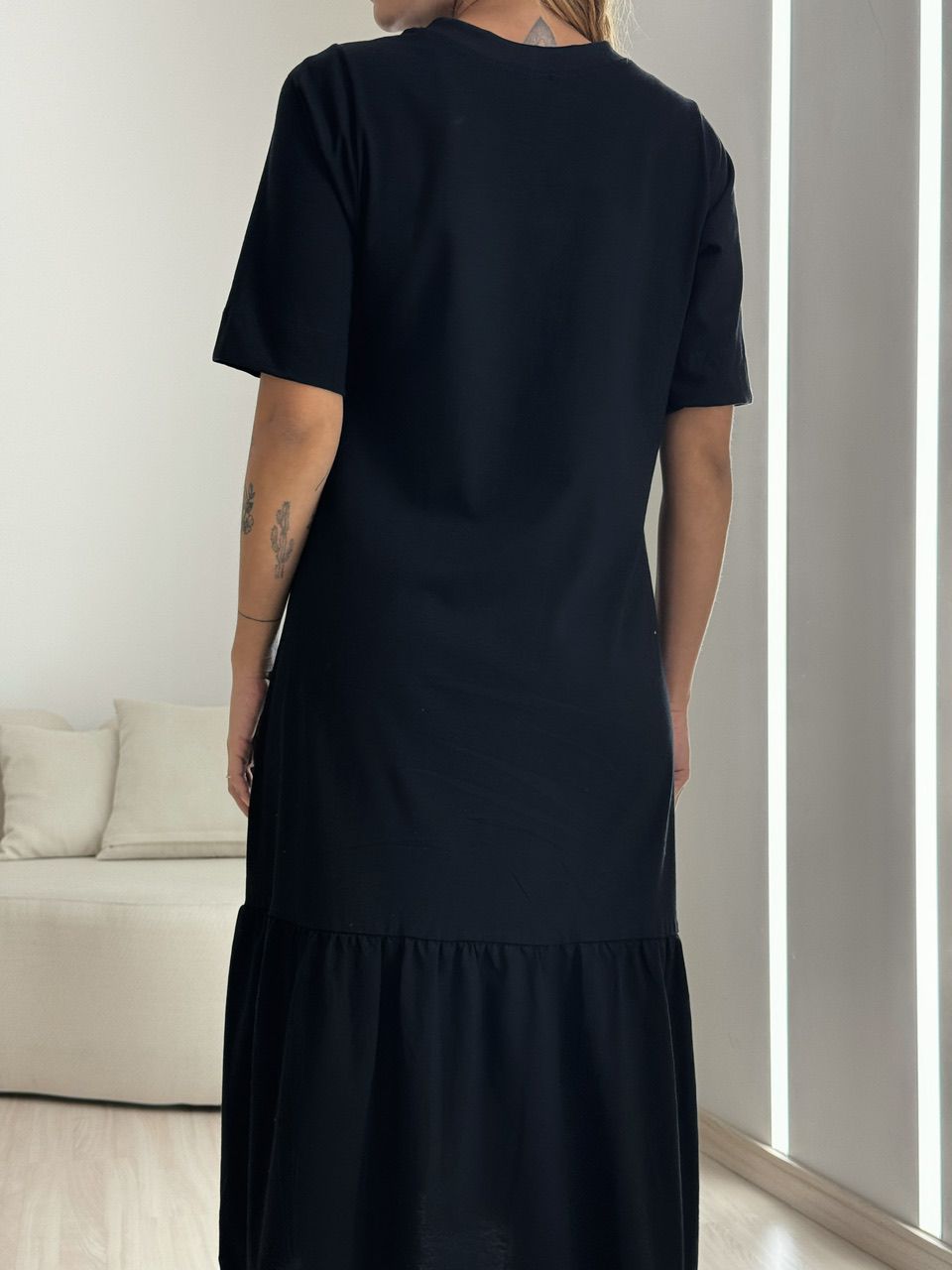 VESTIDO BASIC ONÇA PRETO