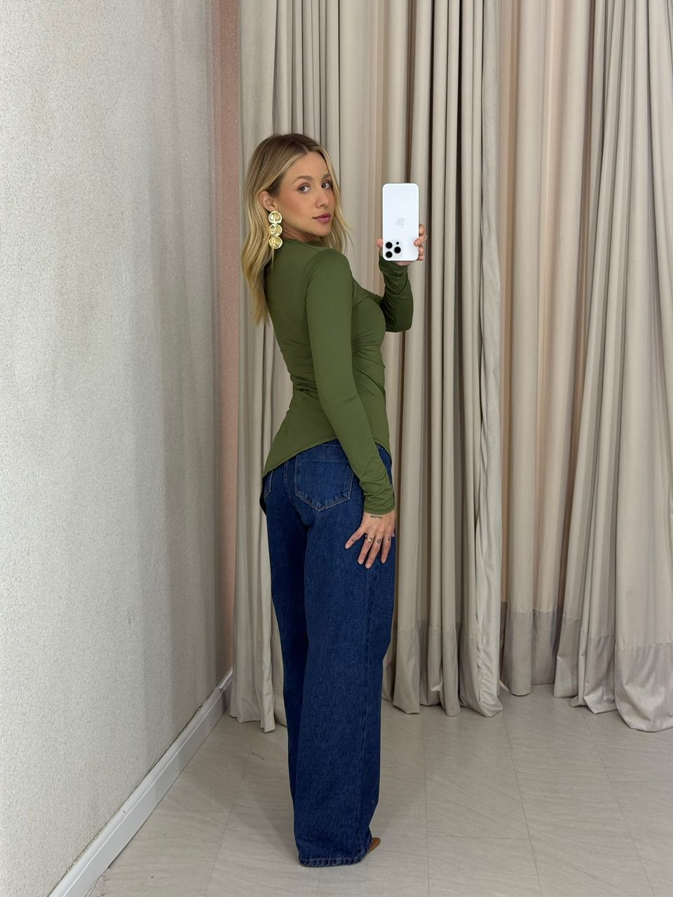 BLUSA DIANA CF ASSIMÉTRICA VERDE