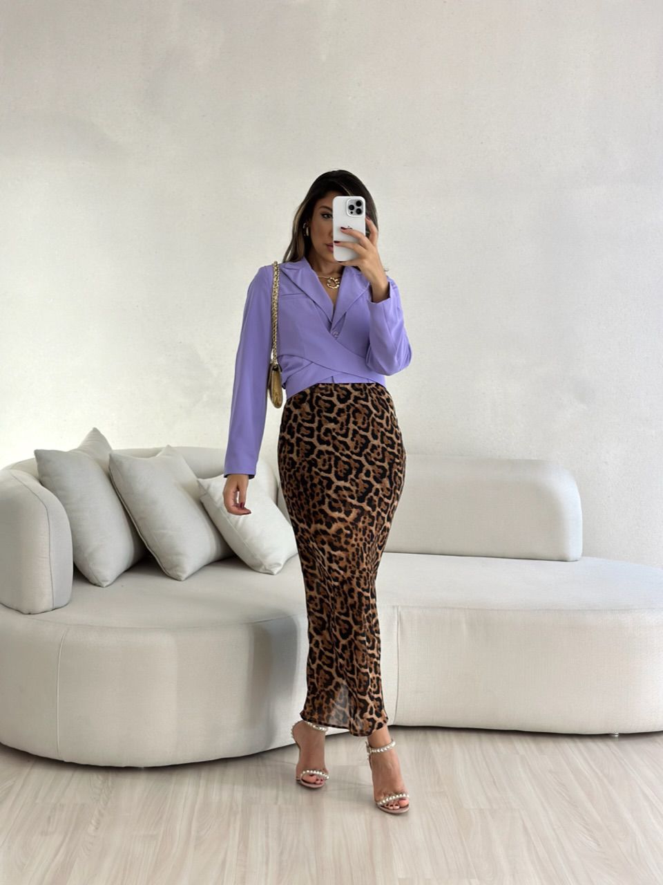 BLAZER CROPPED AMARRAÇÃO LILÁS