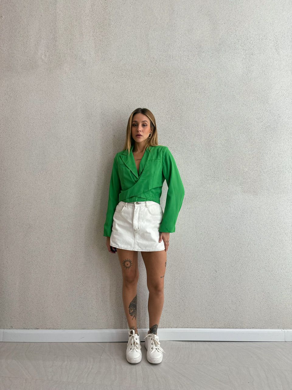 BLAZER CROPPED AMARRAÇÃO VERDE