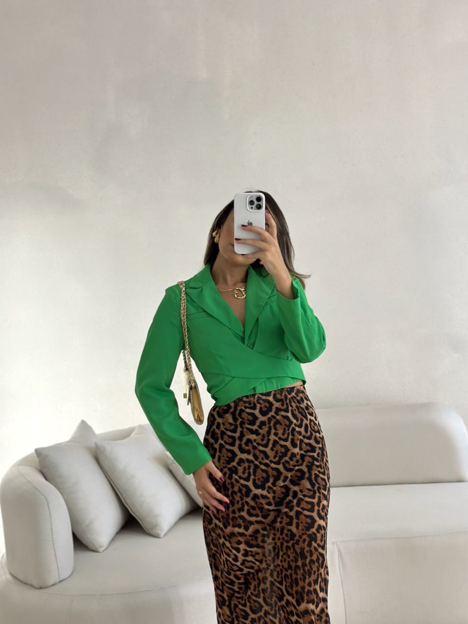BLAZER CROPPED AMARRAÇÃO VERDE