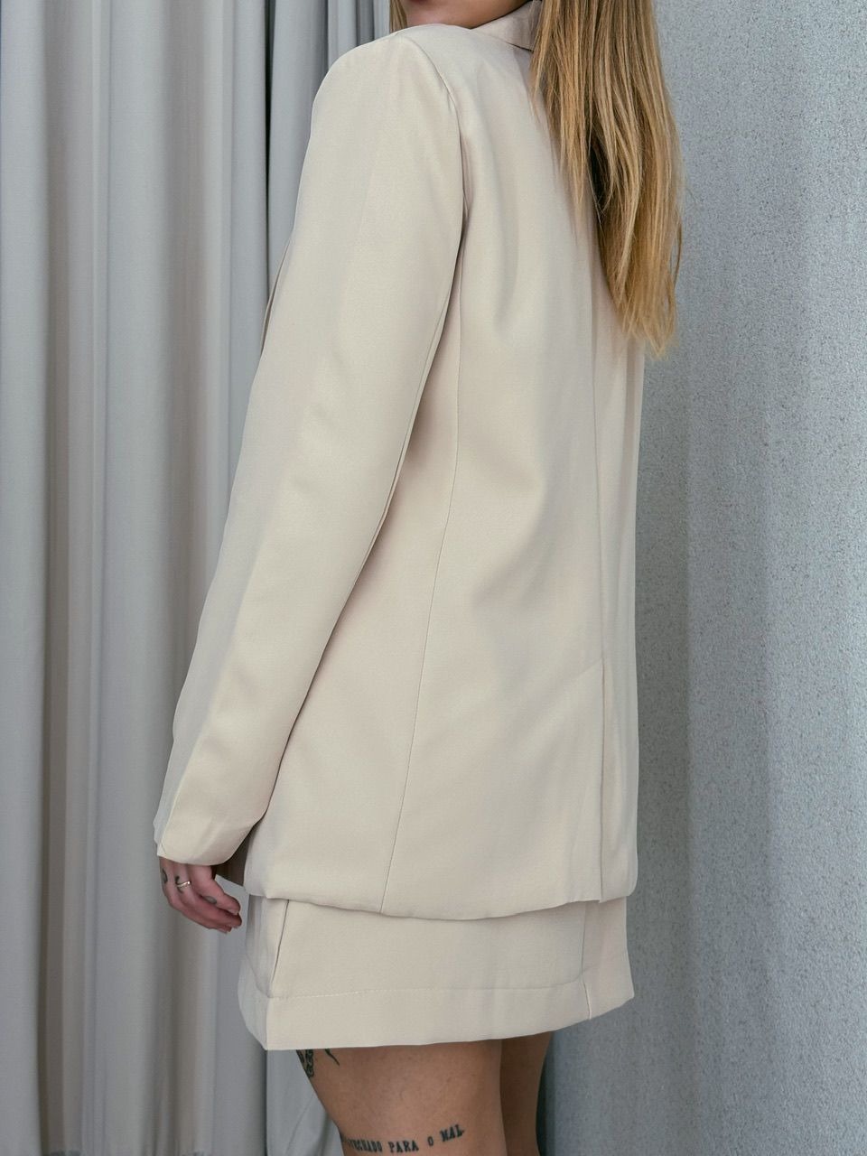 CONJUNTO VESTIDO COM BLAZER MARFIM