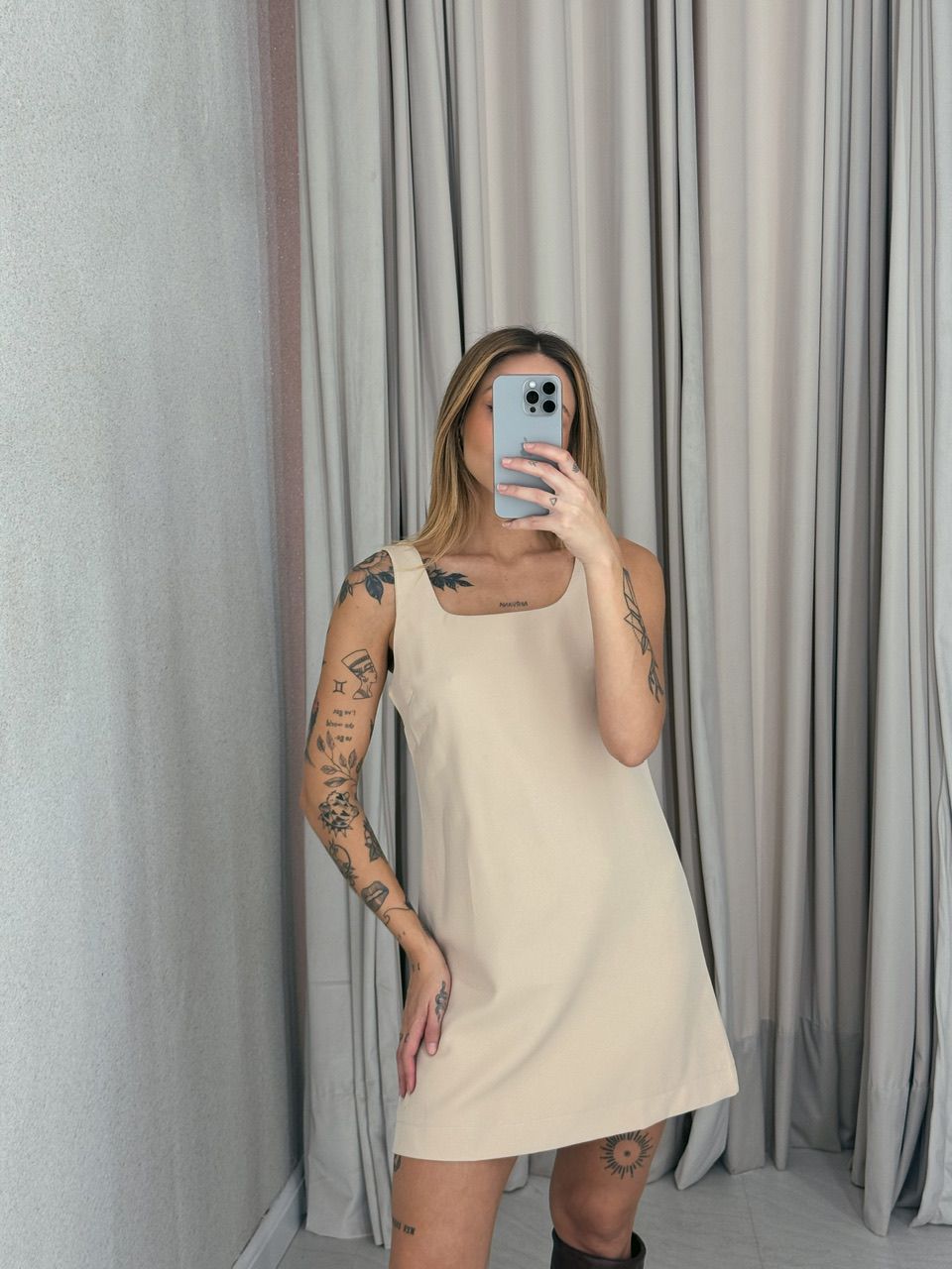 CONJUNTO VESTIDO COM BLAZER MARFIM