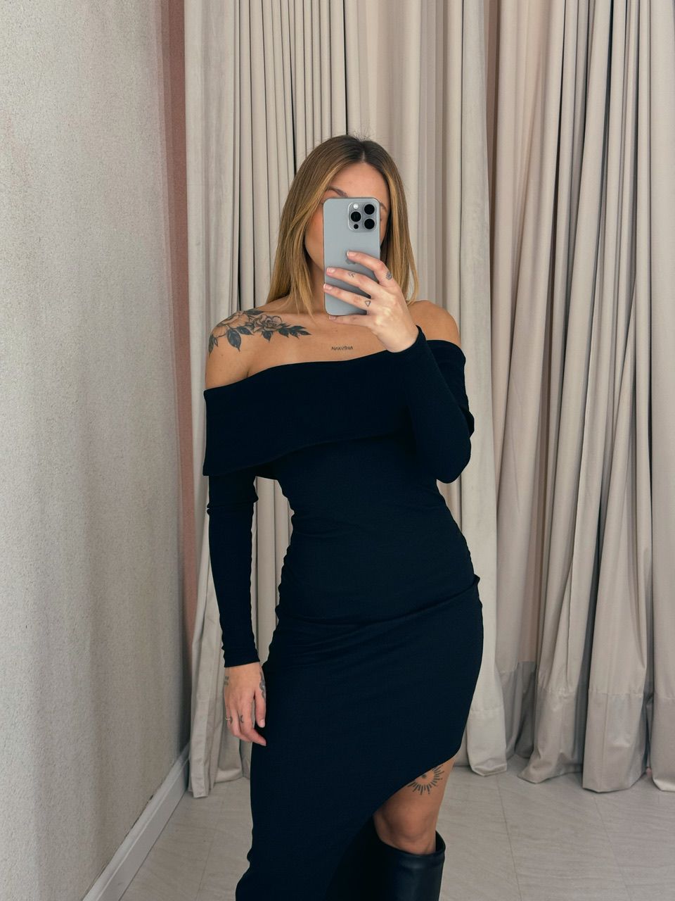 VESTIDO ANGÉLICA 02 LISO PRETO