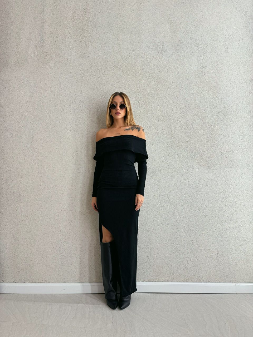 VESTIDO ANGÉLICA 02 LISO PRETO
