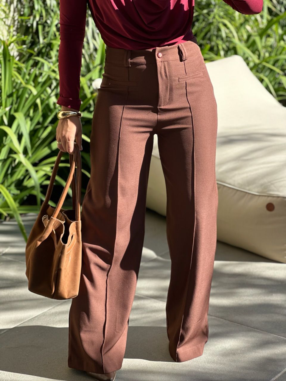 CALÇA DRY PANTALONA MARROM - 0065880054 - CAROLLA FERRARO