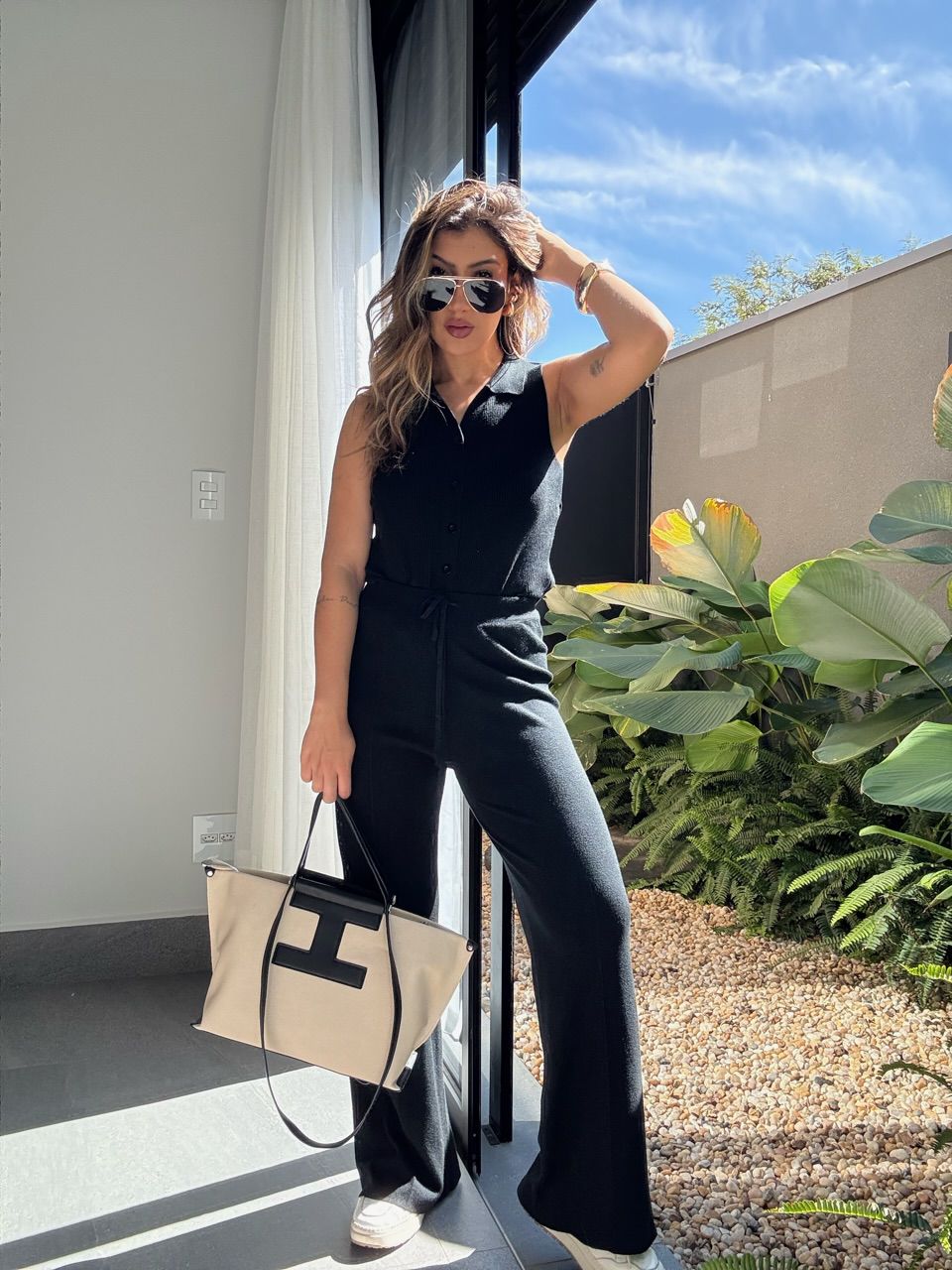 CONJUNTO GILDA TRICOT preto