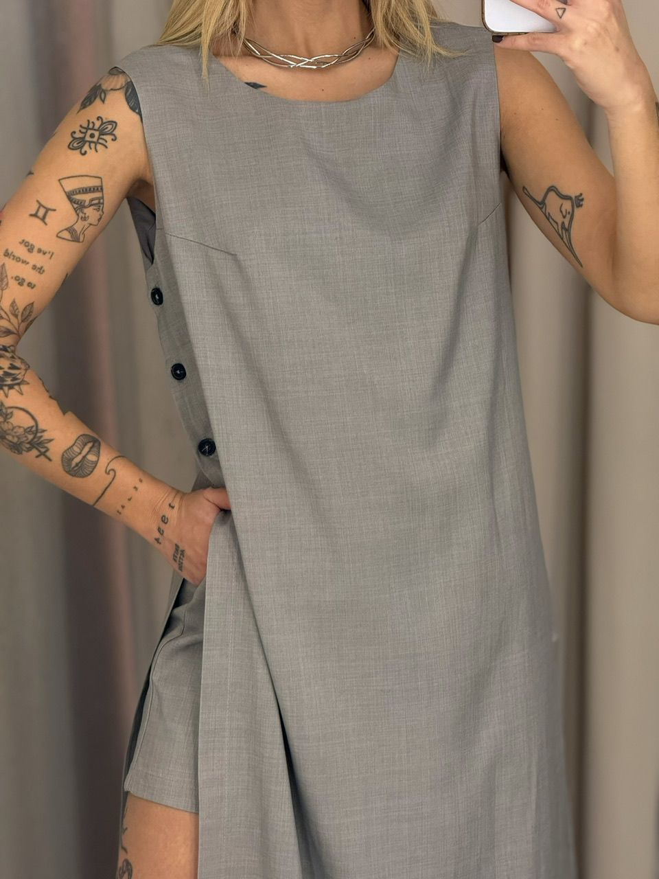 CONJUNTO BELA BLUSA MAX CINZA