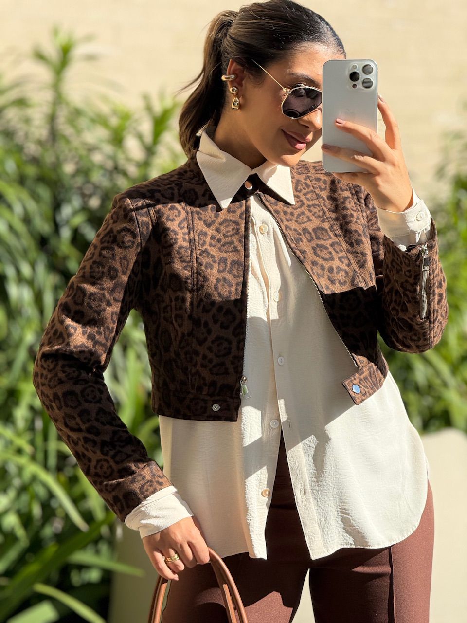 JAQUETA EDUARDA ANIMAL PRINT ESTAMPADA
