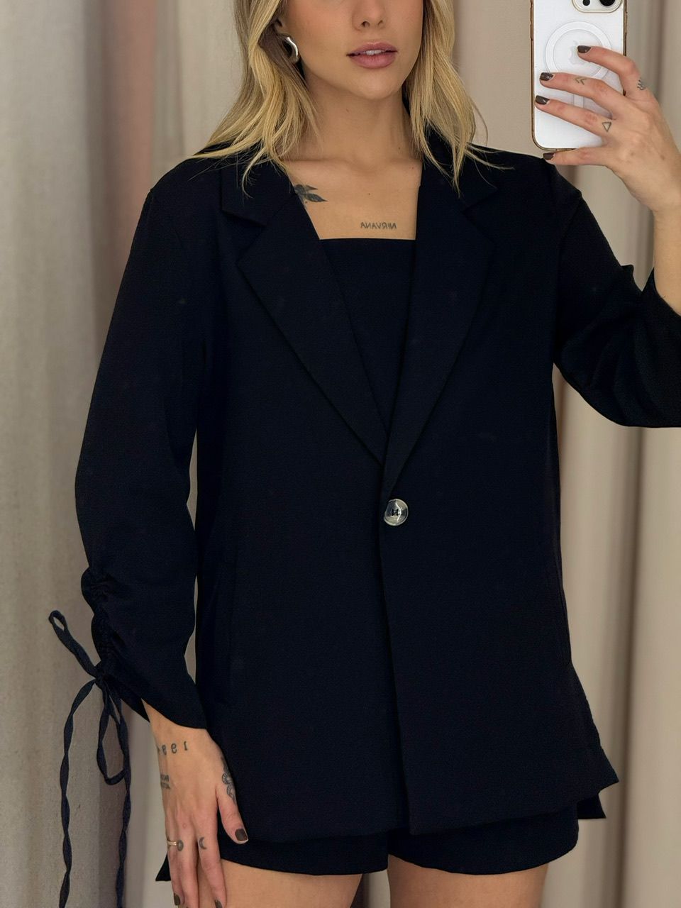 TRIJUNTO ANA CLAUDIA BLAZER PRETO