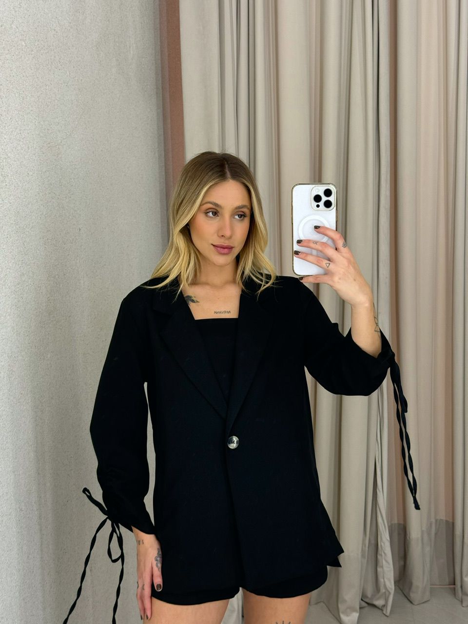 TRIJUNTO ANA CLAUDIA BLAZER PRETO