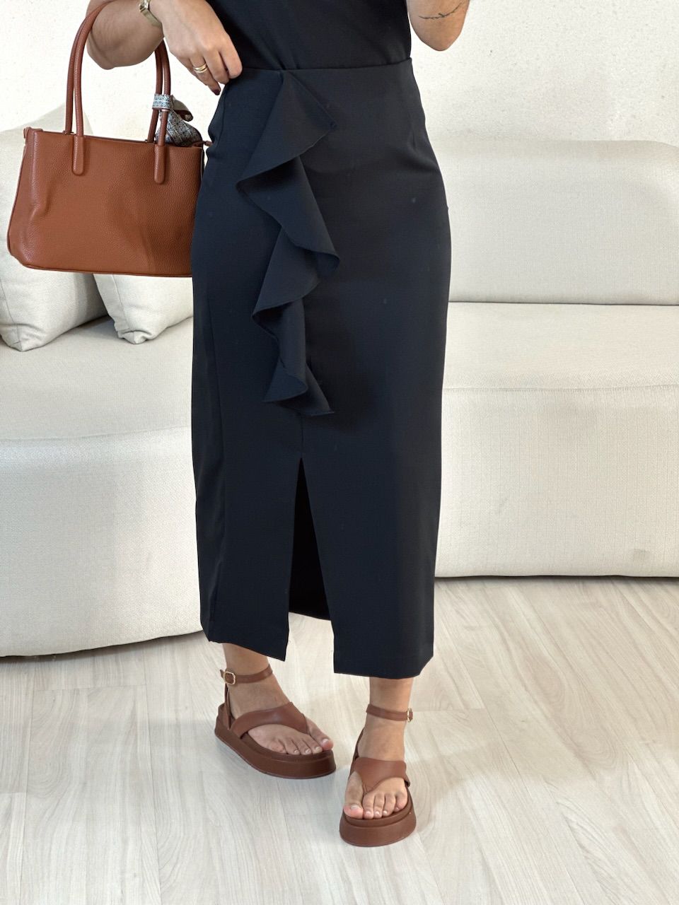 CONJUNTO LUIZA BABADO PRETO
