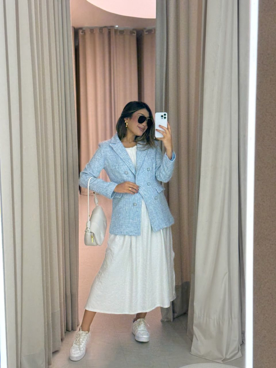 BLAZER MELINDA BOTÕES BABY BLUE