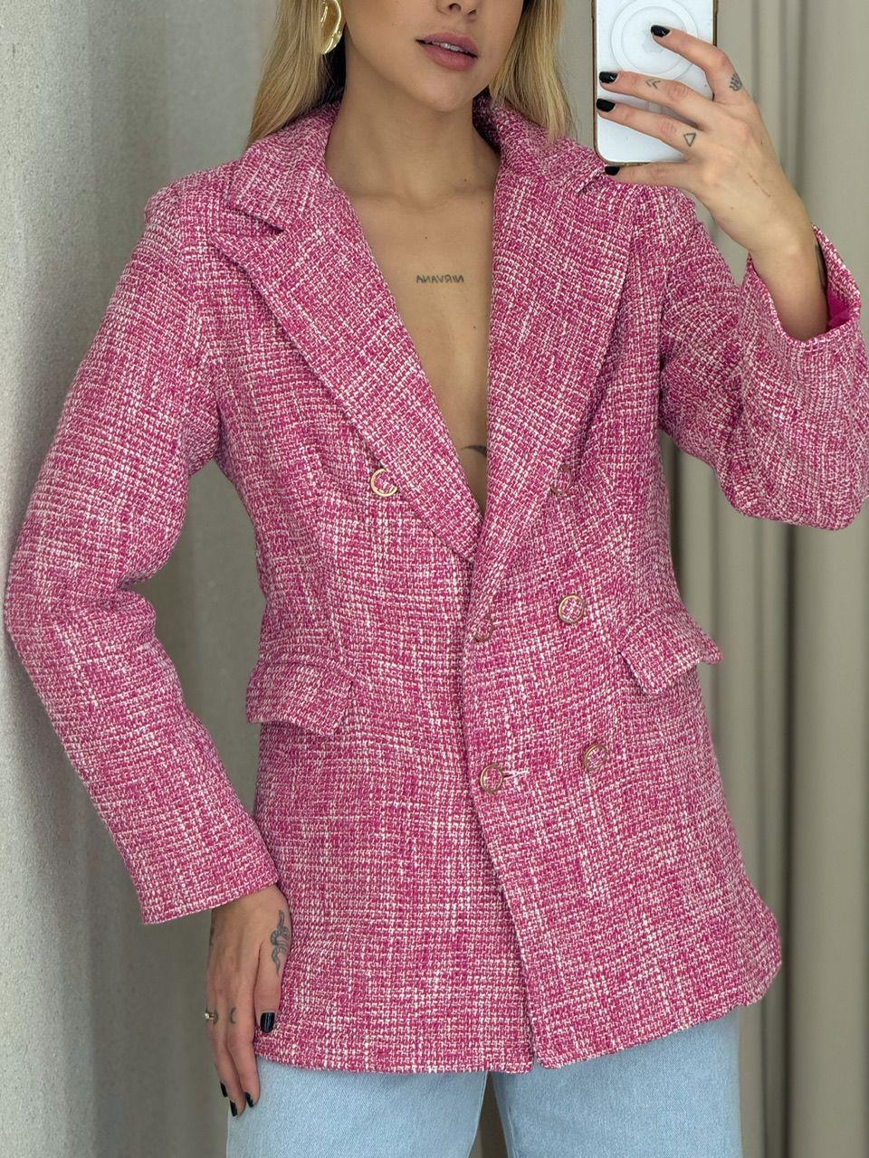BLAZER MELINDA BOTÕES PINK