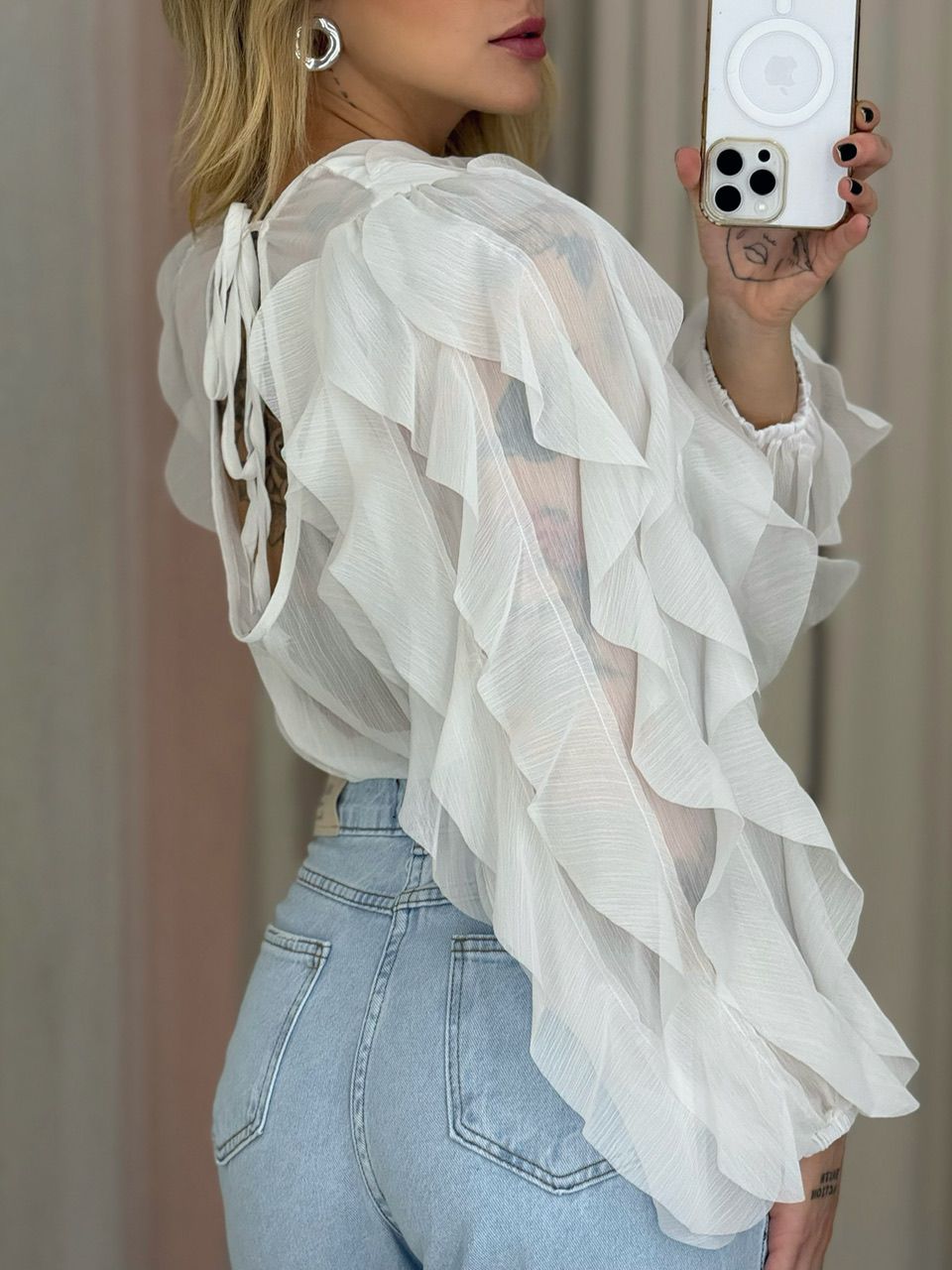 BLUSA MARIA ISIS BABADOS OFF