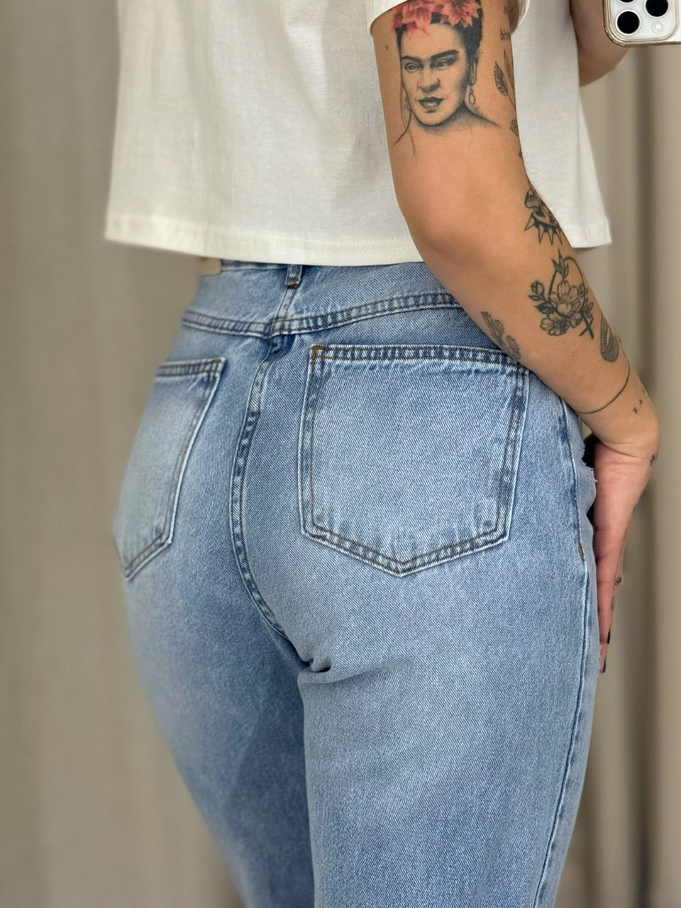 CALÇA LIDIA MOM JEANS CLARO