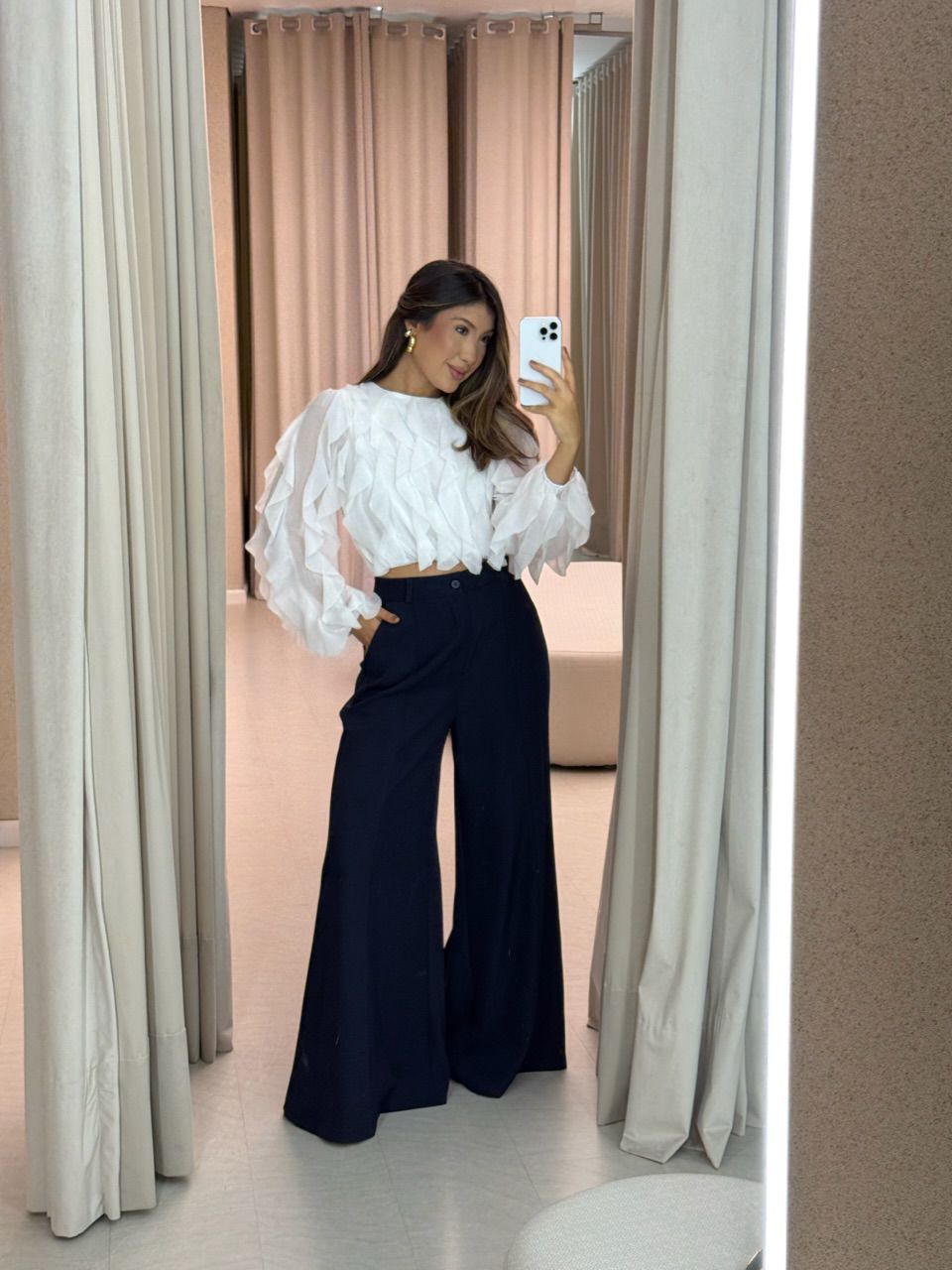 CALÇA MARAISA PANTALONA MARINHO - 0066400055 - CAROLLA FERRARO