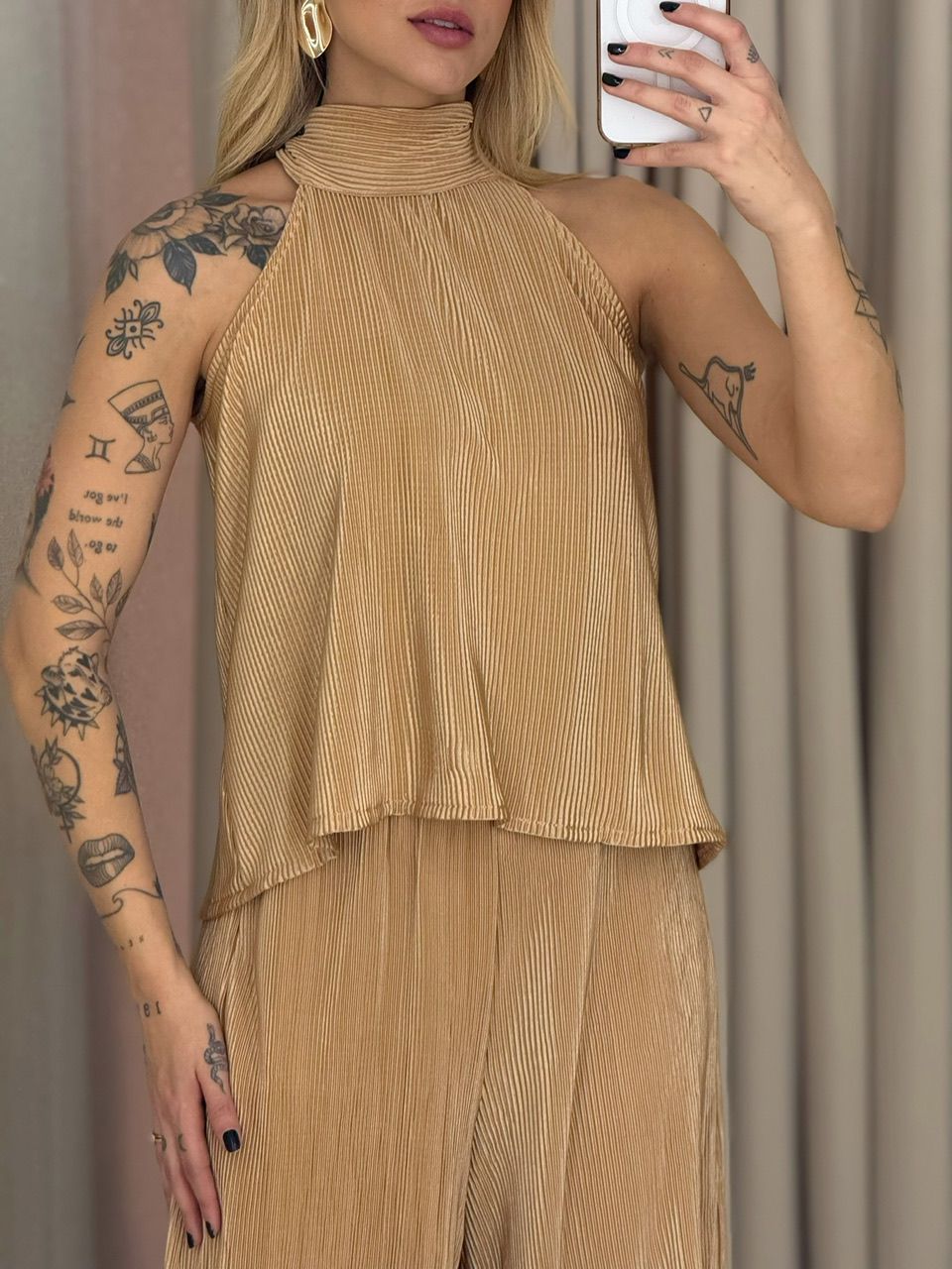 CONJUNTO ISABELLY PLISSADO NUDE