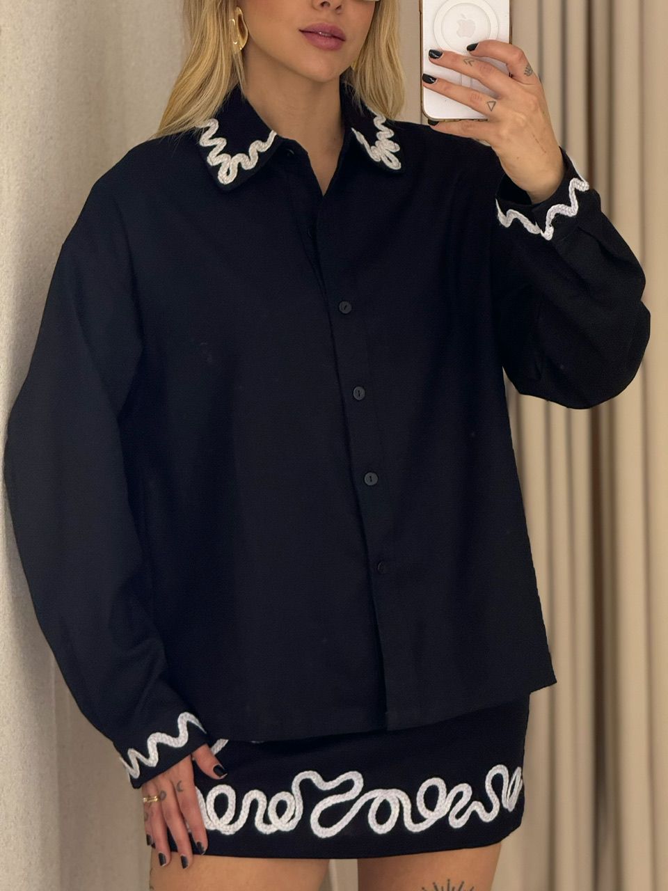 CONJUNTO SOPHIA BORDADO PRETO