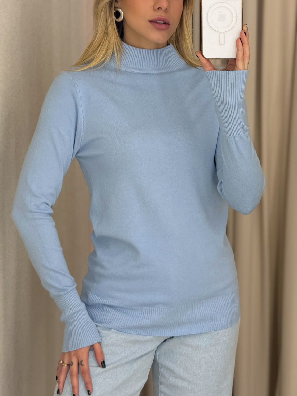 SUÉTER ELEONORA GOLA AZUL