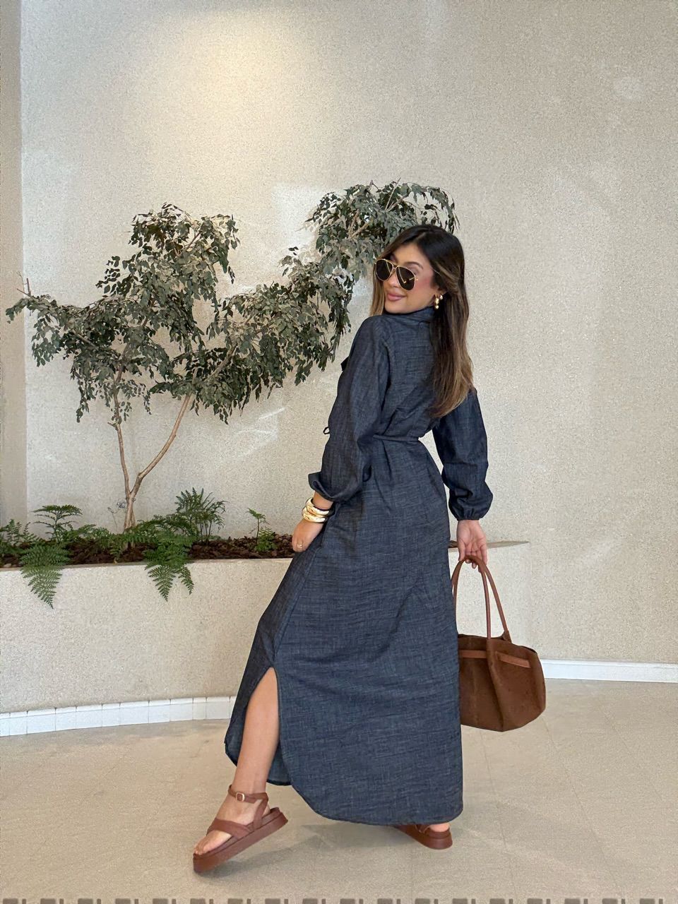 VESTIDO FLAVIA BOTÕES JEANS