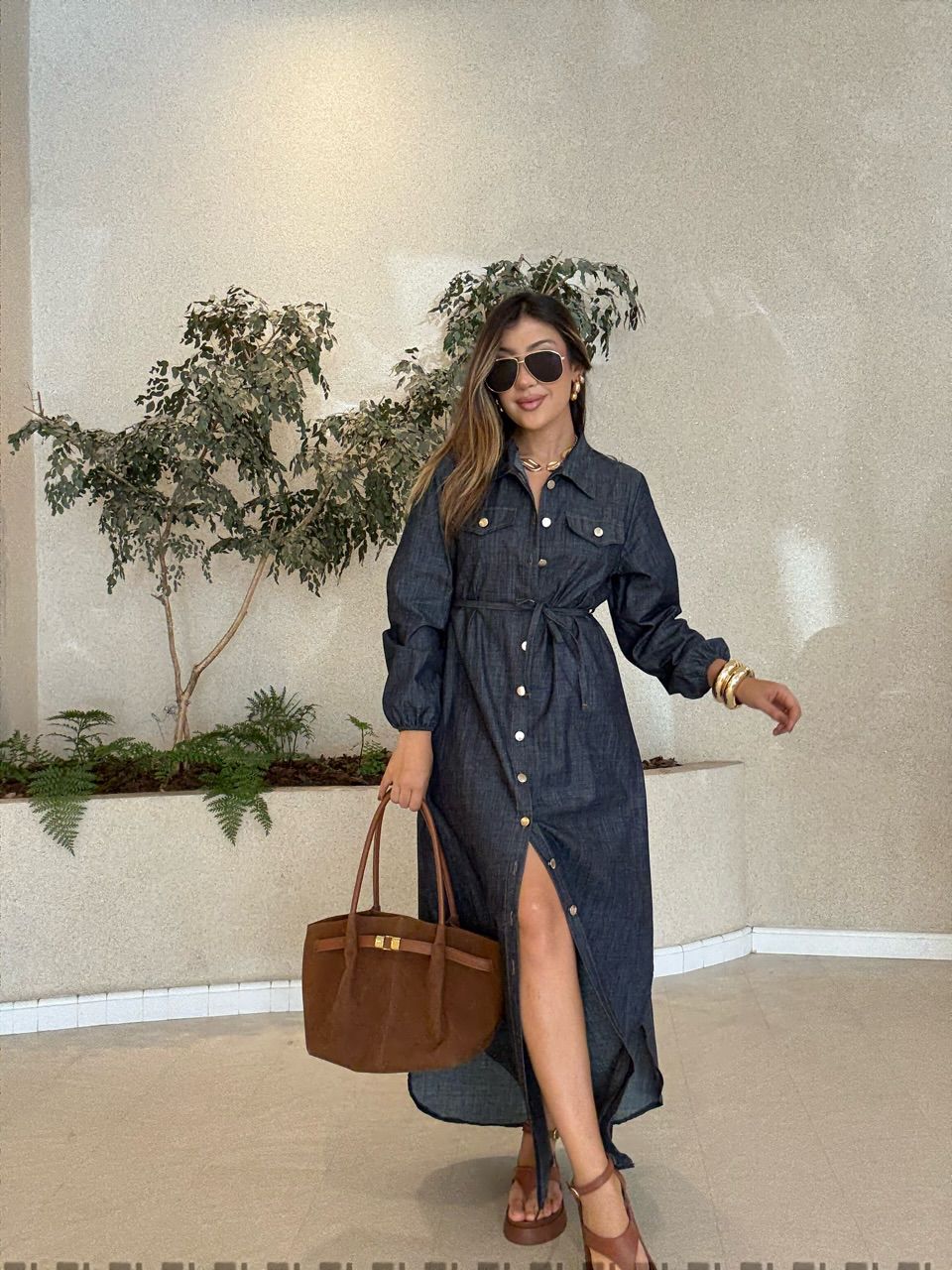VESTIDO FLAVIA BOTÕES JEANS