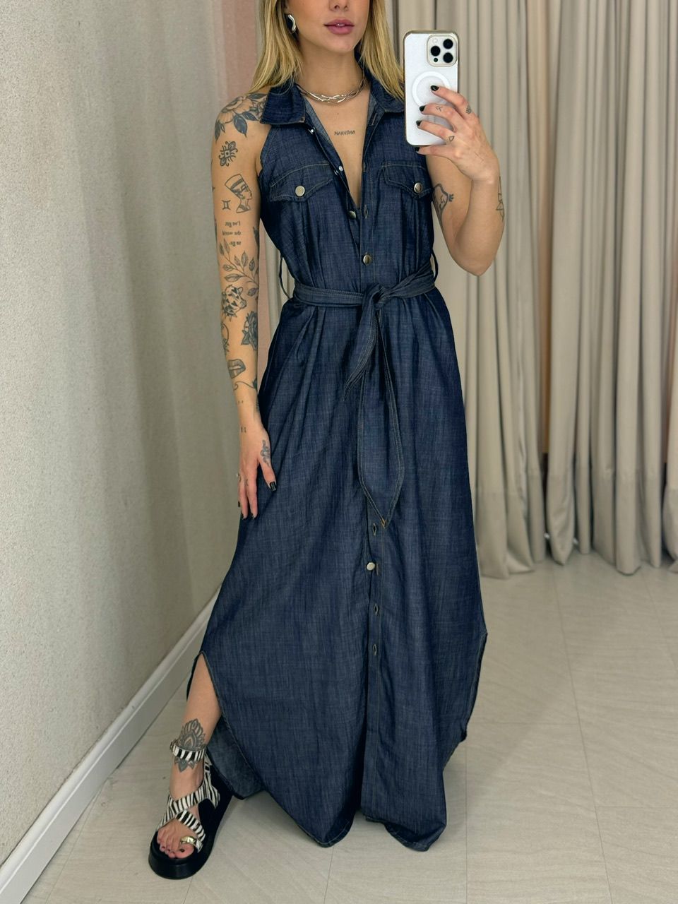 VESTIDO ANA AMELIA CAVADO JEANS
