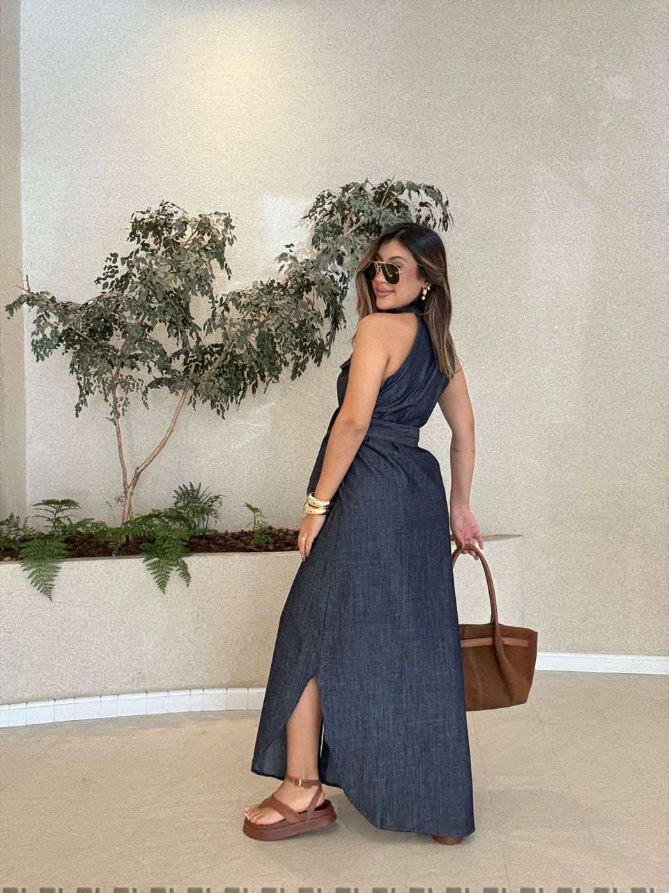 VESTIDO ANA AMELIA CAVADO JEANS