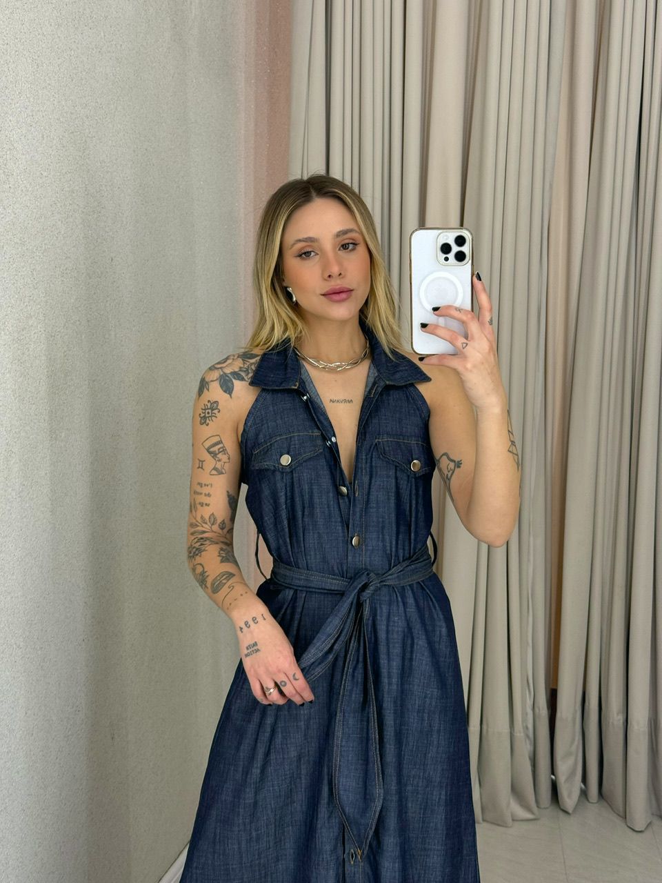 VESTIDO ANA AMELIA CAVADO JEANS