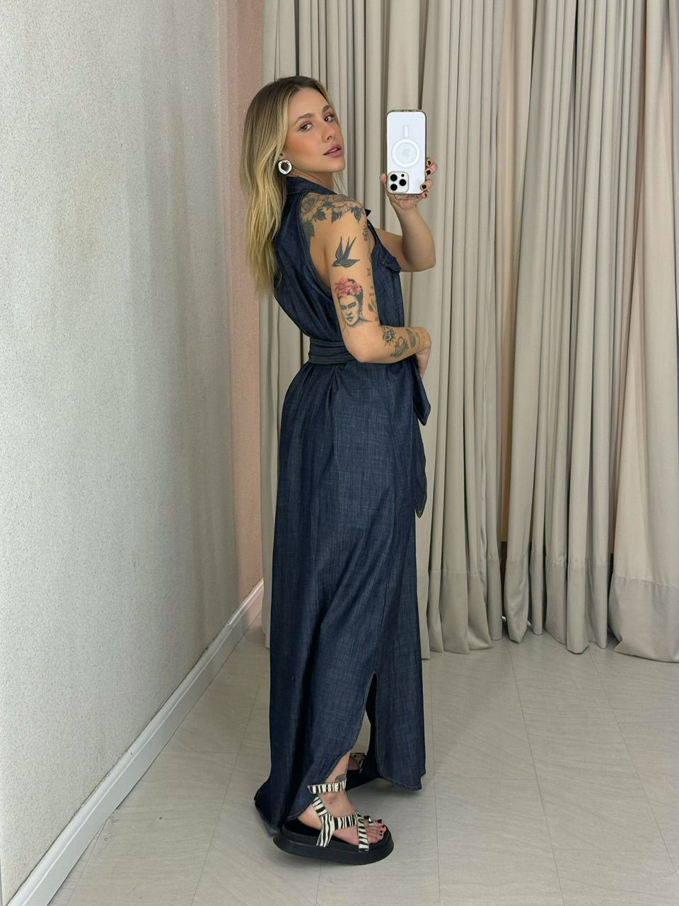 VESTIDO ANA AMELIA CAVADO JEANS