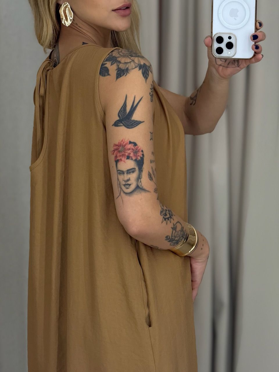 VESTIDO PERLA MIDI NUDE
