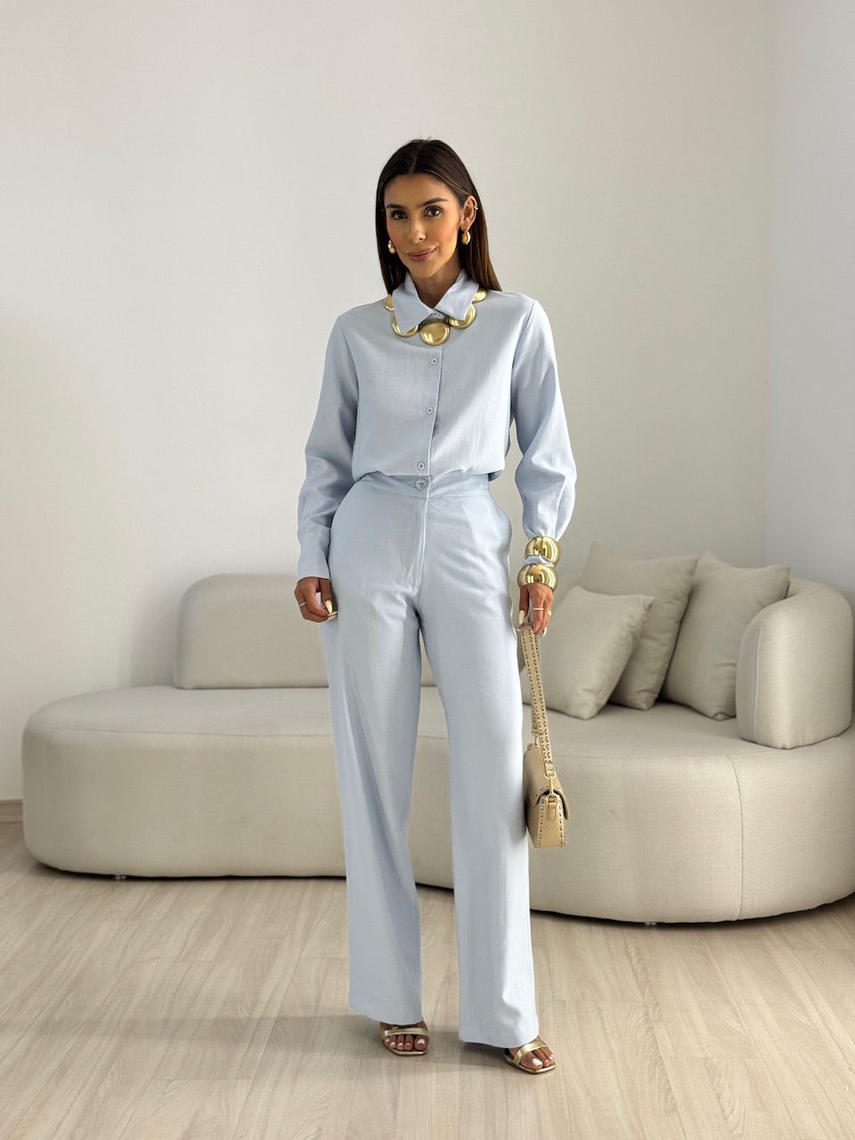 CONJUNTO ANA LIVIA CAMISA BABY BLUE