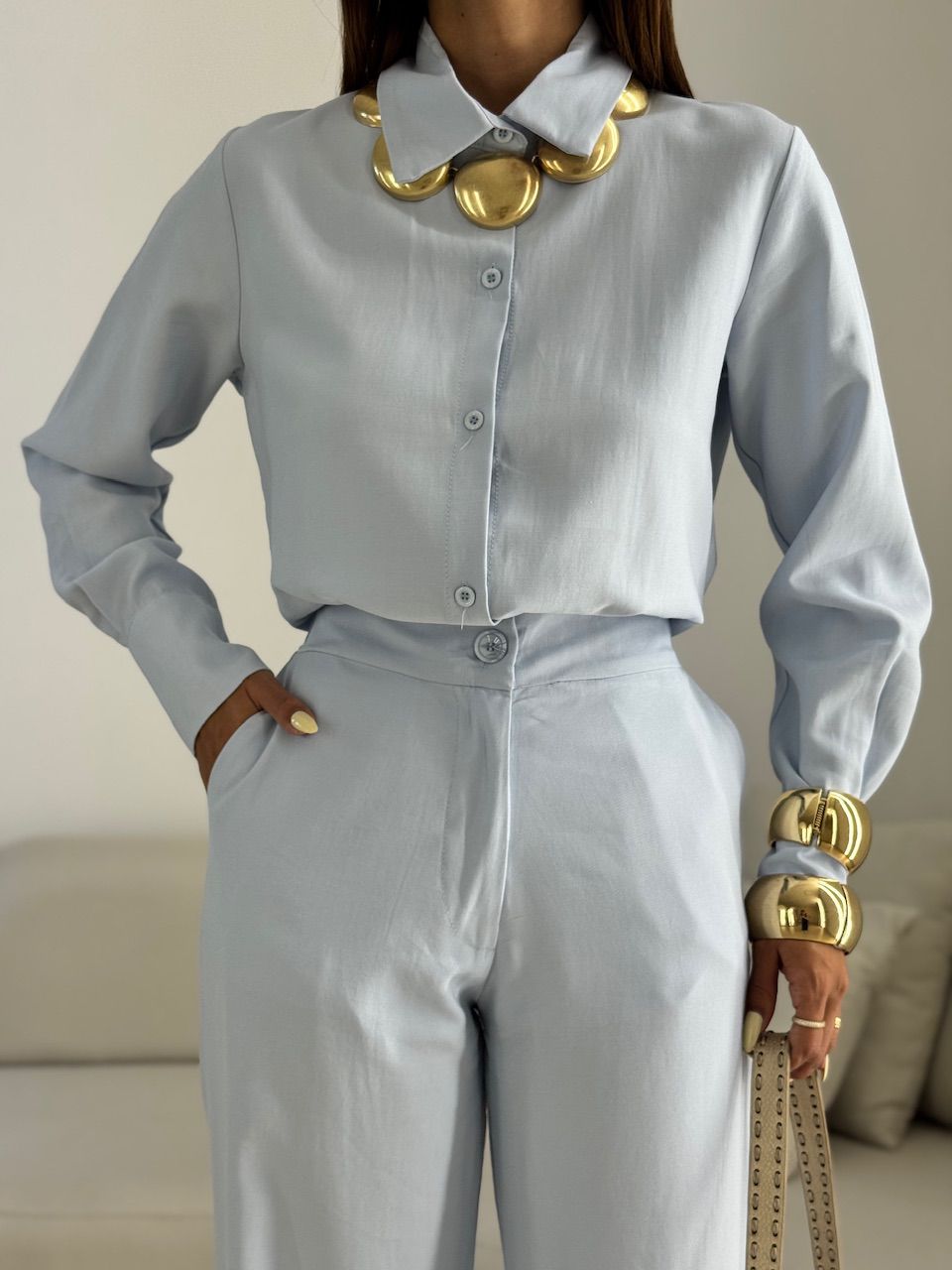 CONJUNTO ANA LIVIA CAMISA BABY BLUE