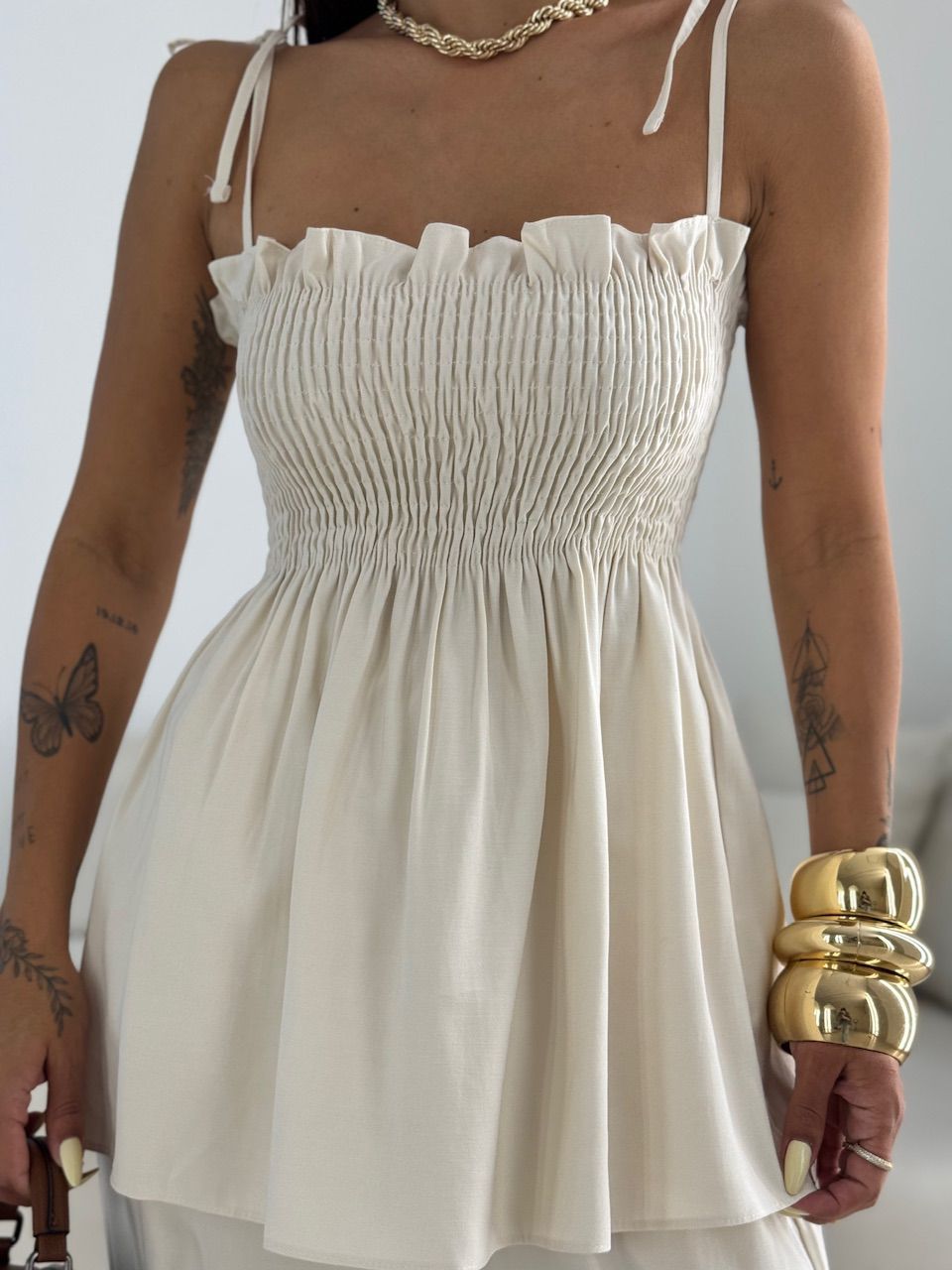 CONJUNTO ANGELINA LASTEX AREIA