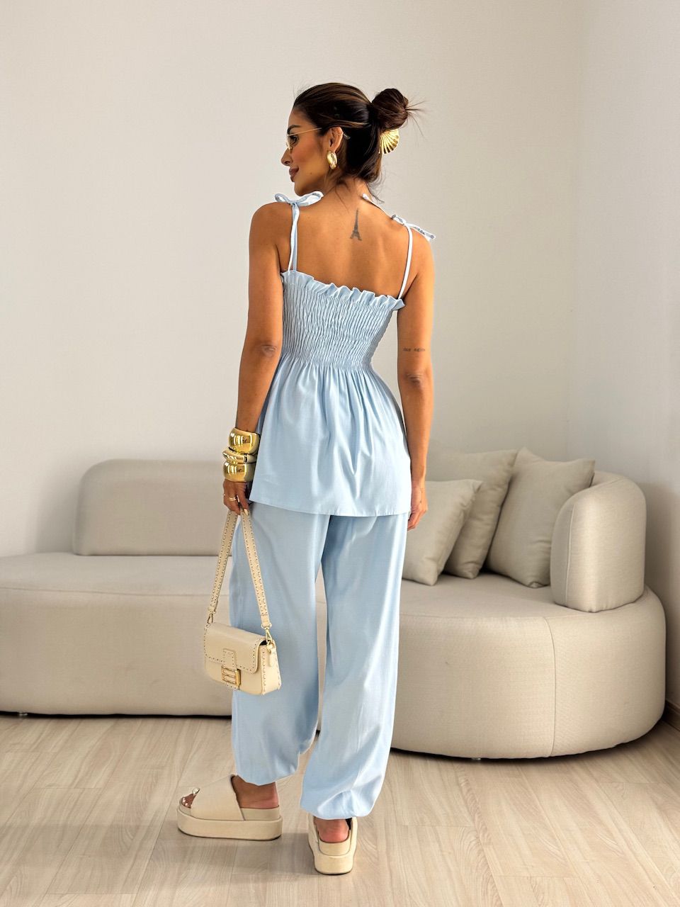 CONJUNTO ANGELINA LASTEX AZUL