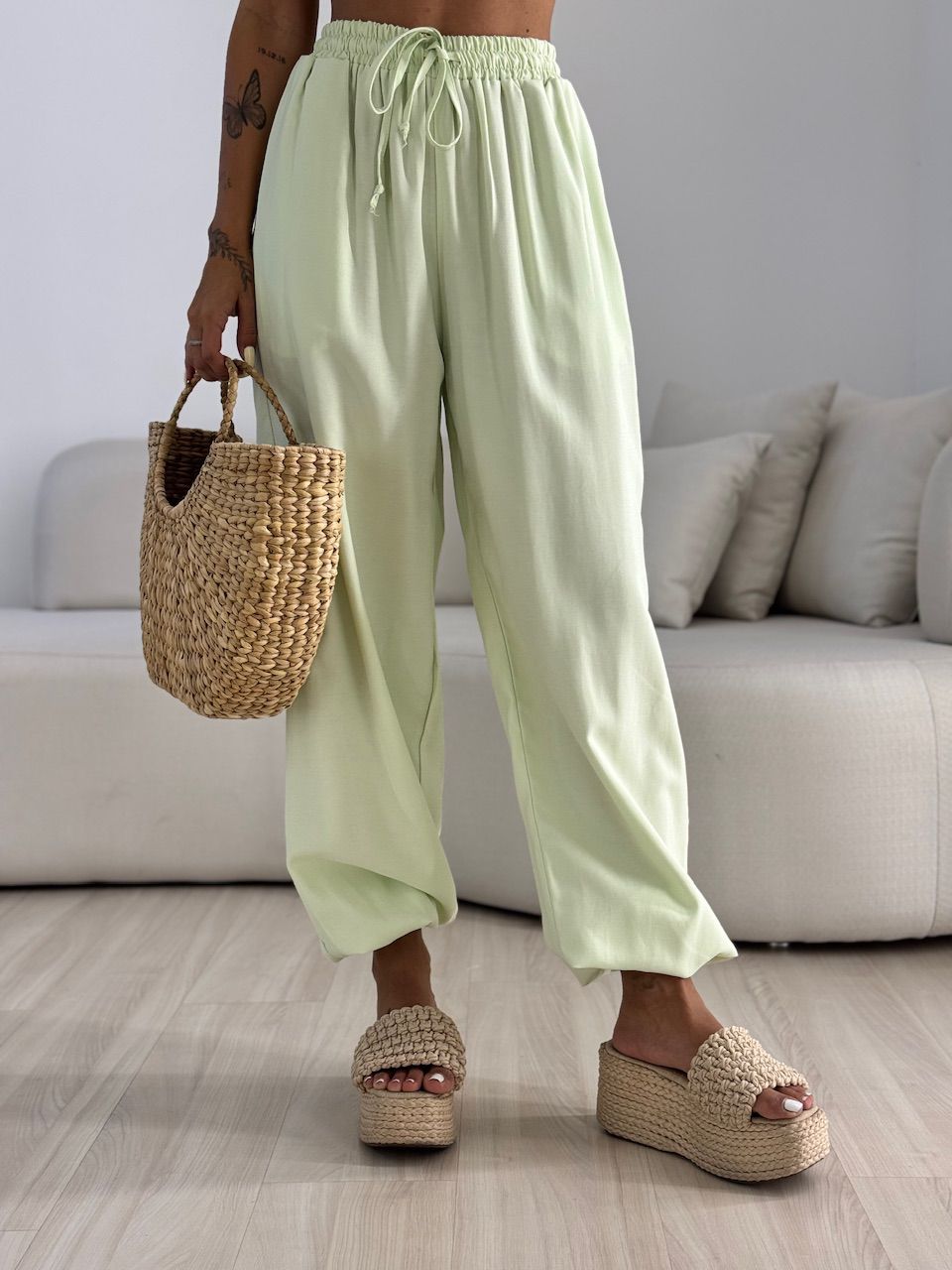 CONJUNTO ANGELINA LASTEX BABY GREEN