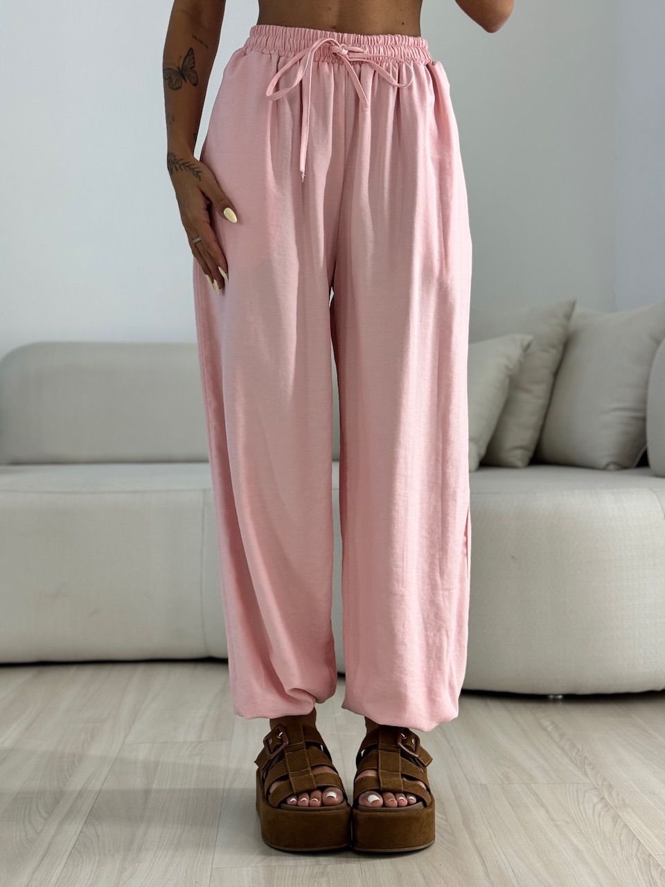 CONJUNTO ANGELINA LASTEX ROSA