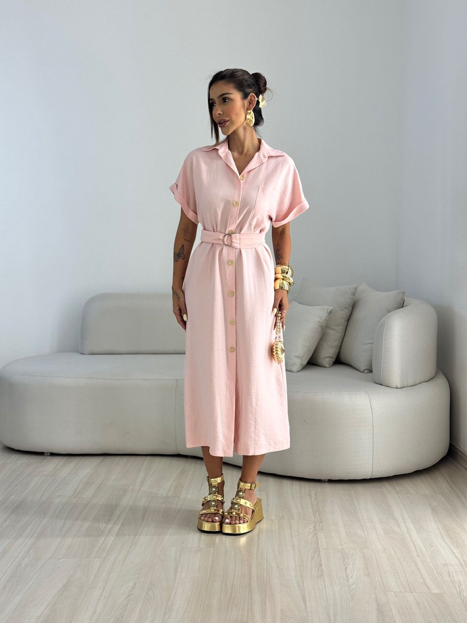 VESTIDO LEILA GOLA BABY PINK