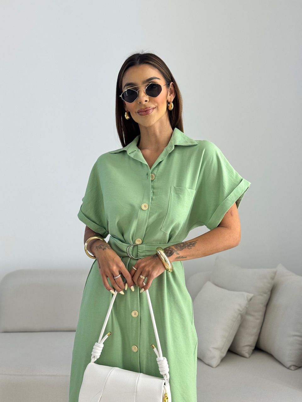 VESTIDO LEILA GOLA VERDE