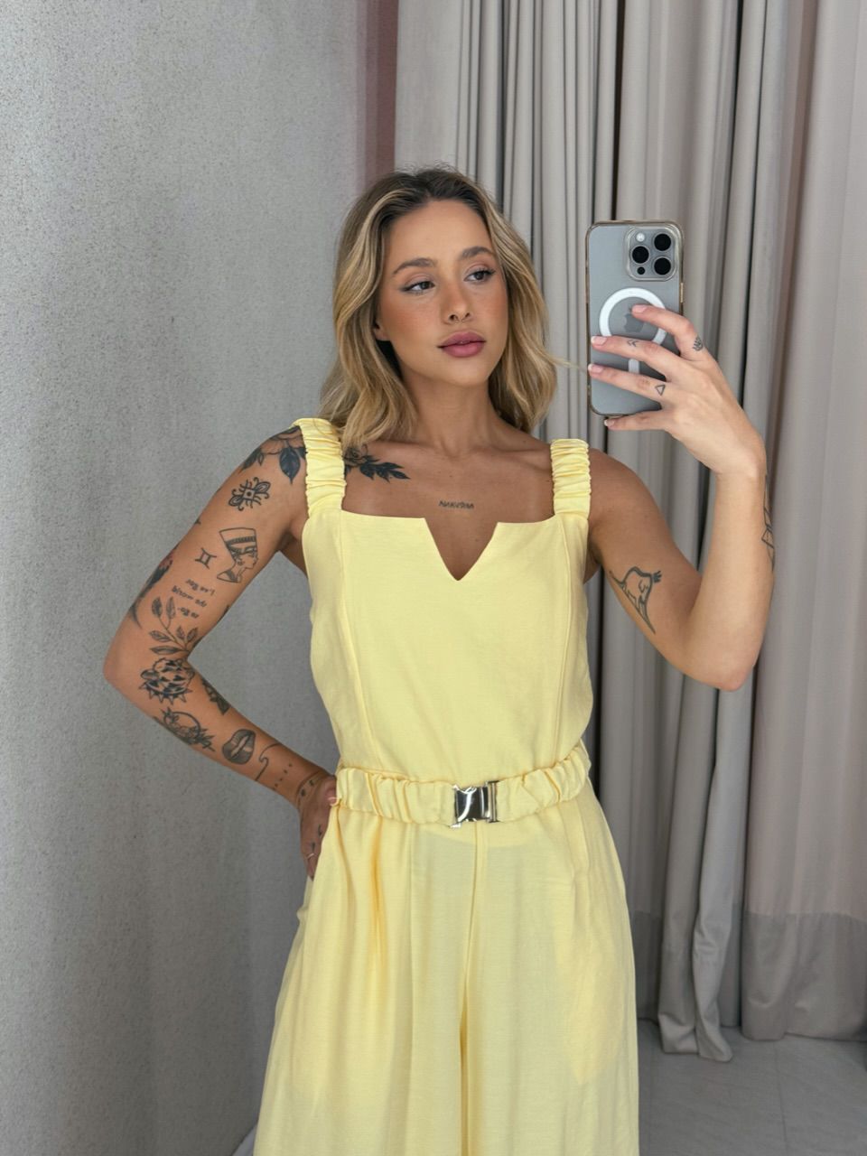 MACACÃO ISADORA alça Amarelo