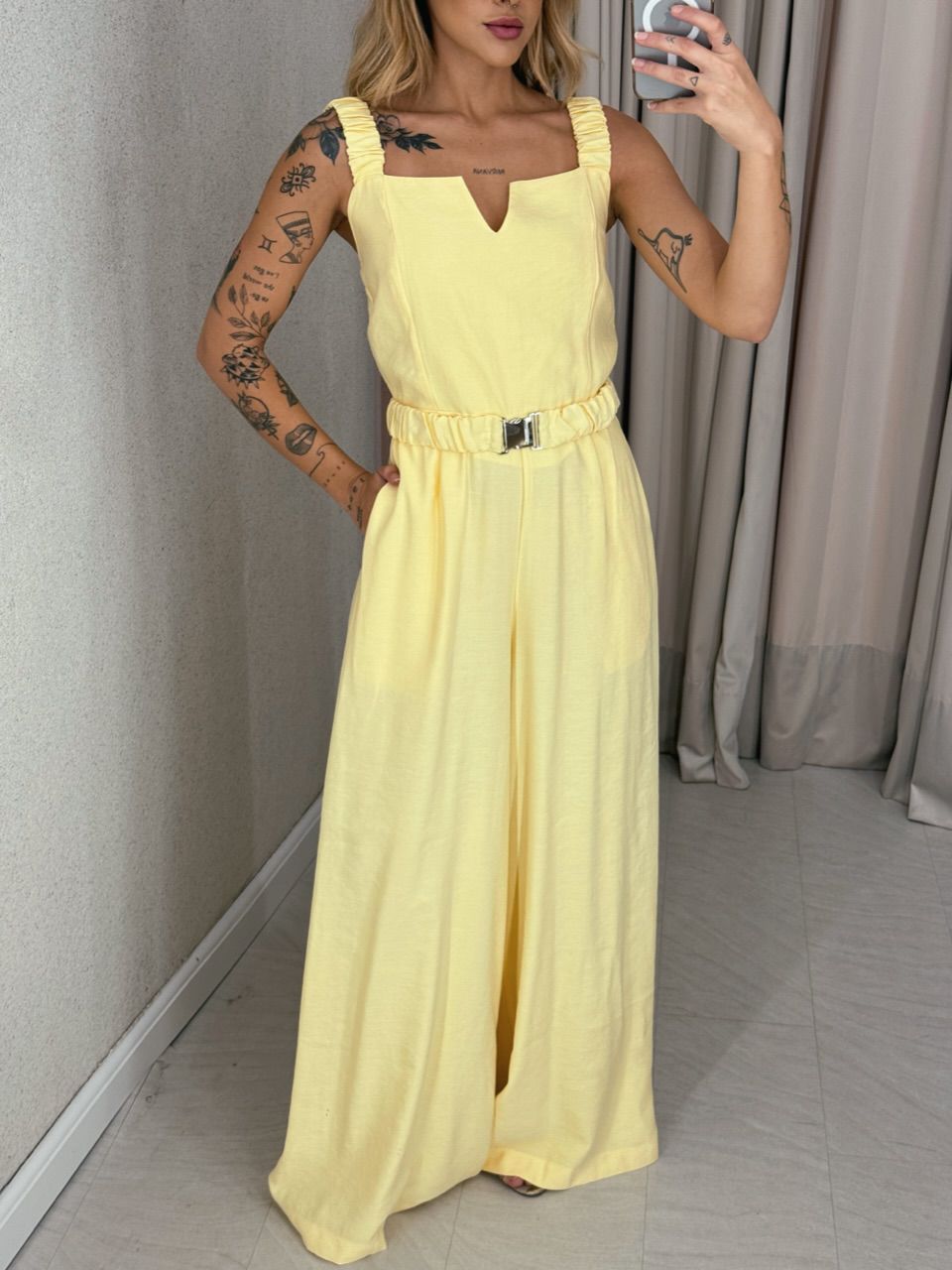 MACACÃO ISADORA alça Amarelo