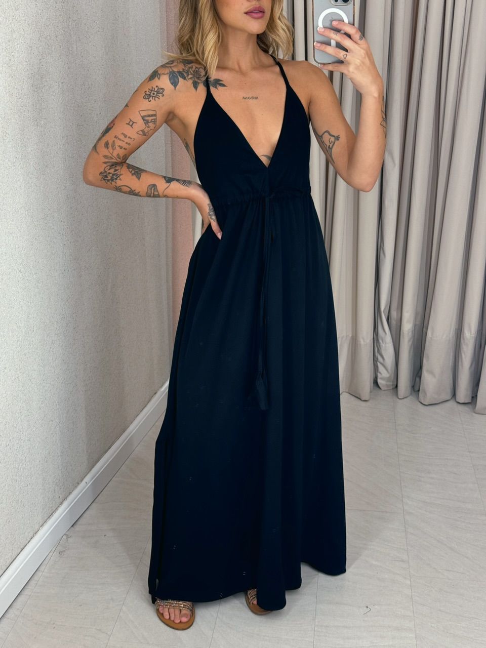 VESTIDO HELLEN alça preto